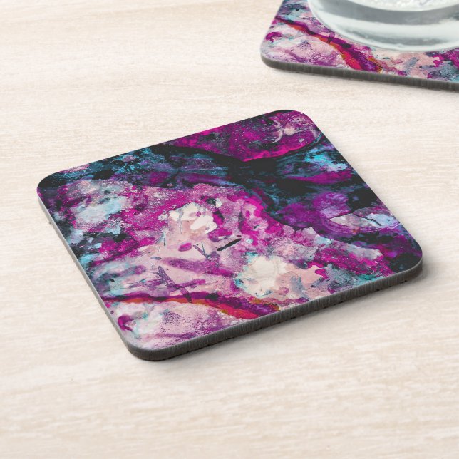 Posavasos Resumen de Geode Cristal de Ruby y Sapphire (Lado Izquierdo)