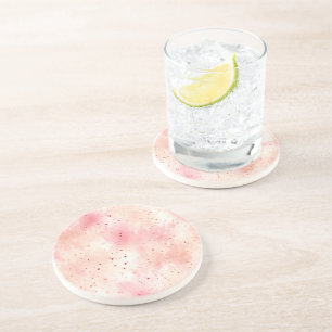 Posavasos Resumen de guiño rosado de Girly Peach
