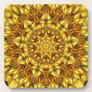 Posavasos Resumen de la época de Mandala dorada Diseño-63495