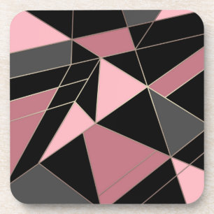 Posavasos Resumen de la impresión de triángulos geométricos 