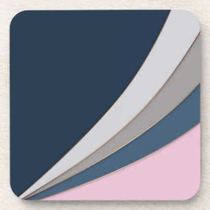 Posavasos Resumen de la impresión geométrica simple y modern