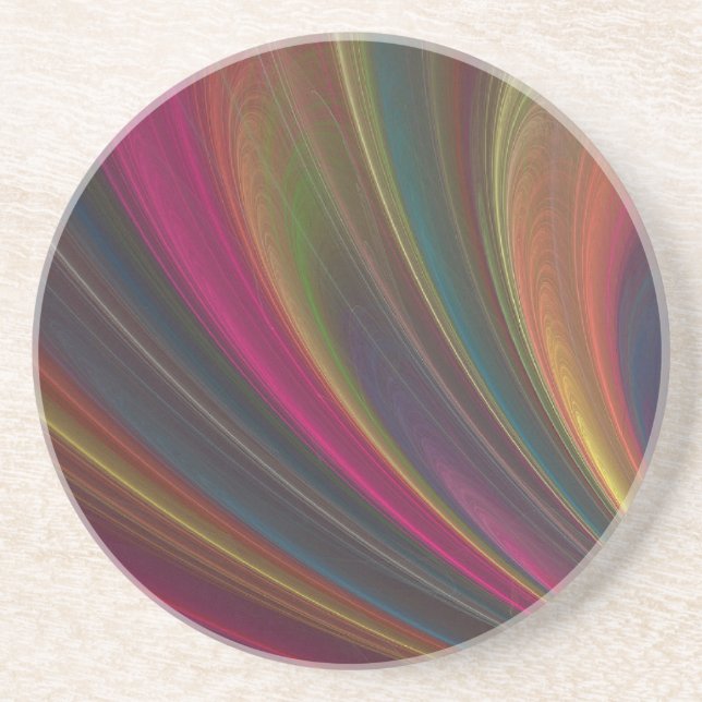 Posavasos Resumen de la montaña arenisca de barro arco iris  (Frente)