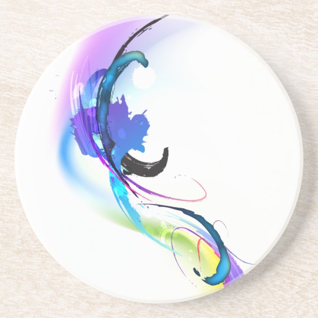 Posavasos Resumen de las salpicaduras de pintura para la glo (Frente)