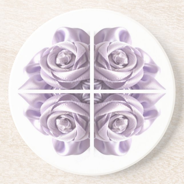 Posavasos Resumen de Lilac Rosa (Frente)