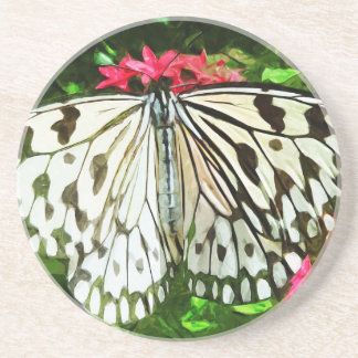 Posavasos Resumen de mariposa de cometa de papel Impresionis