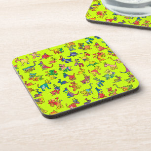 Posavasos Resumen de mosaicos de patrones de animales