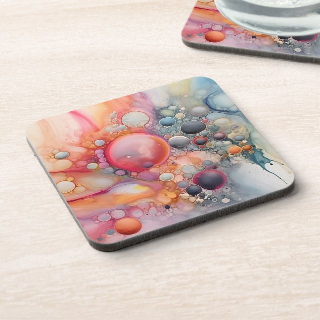 Posavasos Resumen de vibraciones de arte de arte con aire lí (Lado Izquierdo)