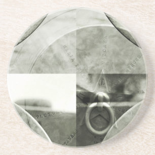 Posavasos Resumen del anillo gruñón en la montaña rusa de ar