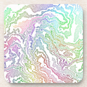 Posavasos Resumen del arcoiris colorido de Trippy Boho Marle