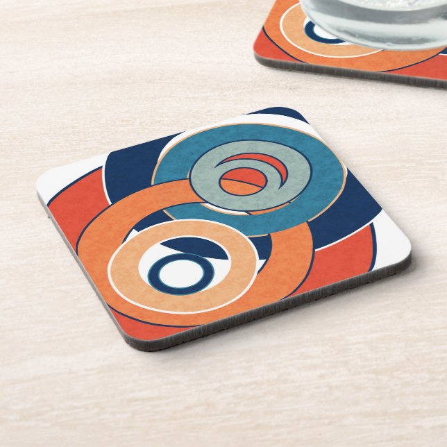 Posavasos Resumen del arte minimalista moderno geométrico de (Lado Izquierdo)