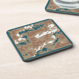 Posavasos Resumen del Camuflaje de la Tierra Brown