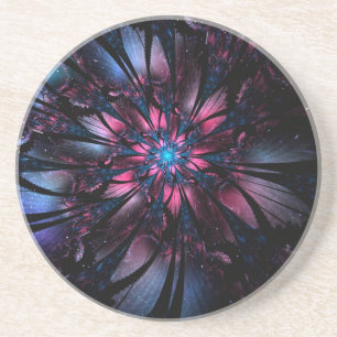 Posavasos Resumen del diseño de flor fractal.