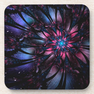 Posavasos Resumen del diseño de flor fractal.