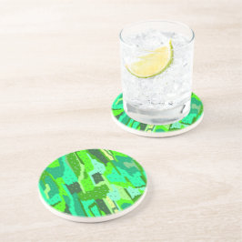 Posavasos Resumen del follaje verde