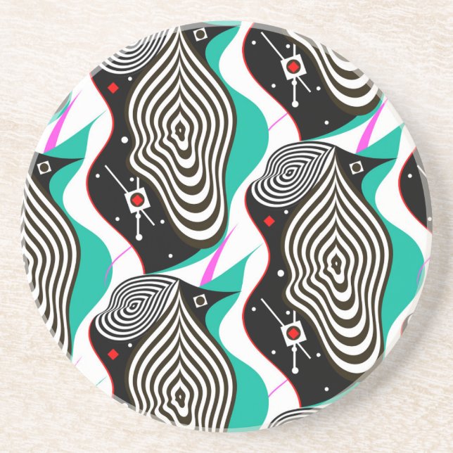 Posavasos Resumen Diseño creativo de patrones sin foco (Frente)