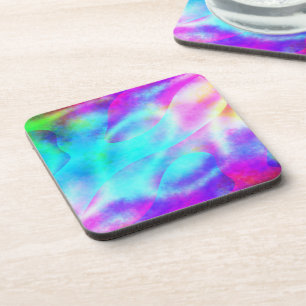 Posavasos Resumen Diseño de franja de arco iris flotante