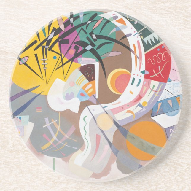 Posavasos Resumen dominante de la curva de Kandinsky (Frente)