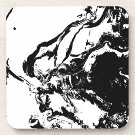 Posavasos Resumen en blanco y negro frente a arte incidental