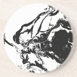 Posavasos Resumen en blanco y negro frente a arte incidental