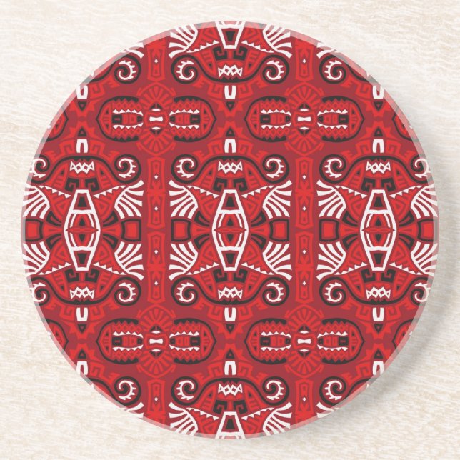 Posavasos Resumen étnico Vintage Boho Tile (Frente)