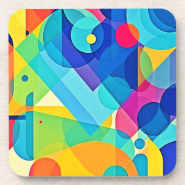 Posavasos Resumen geométrico vibrante