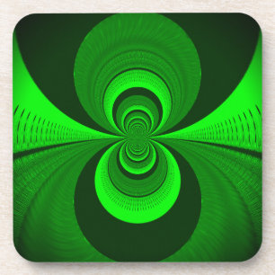 Posavasos Resumen Modelo caleidoscopio Groovy Verde Brillant