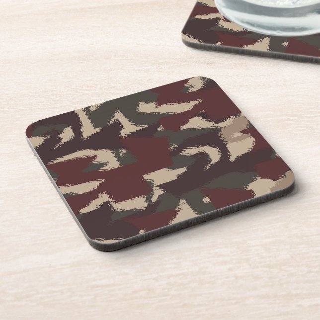 Posavasos Resumen Modelo de camuflaje militar (Lado Izquierdo)