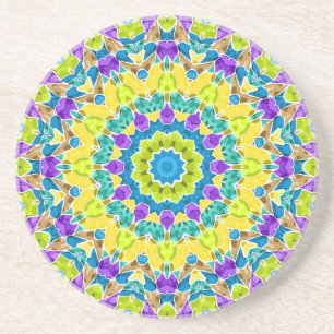 Posavasos Resumen mosaico moderno patrón de mosaico caleidos