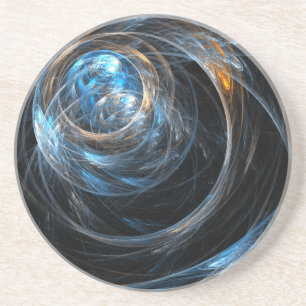 Posavasos Resumen mundial de la escoria artística en piedra 