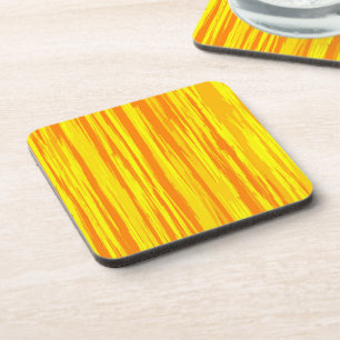 Posavasos Resumen Naranja De Textura De Madera Y Amarillo