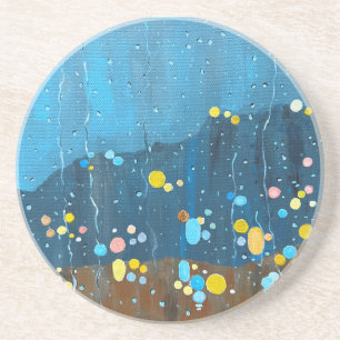 Posavasos Resumen Pintura de lluvia