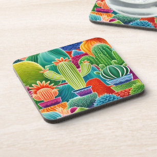 Posavasos Resumen Potted Cacti