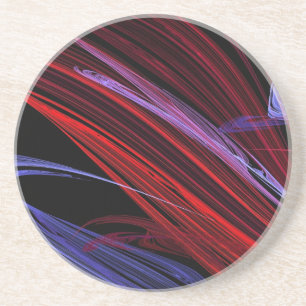 Posavasos Resumen Serie-1— Red Blue Coaster 1 de