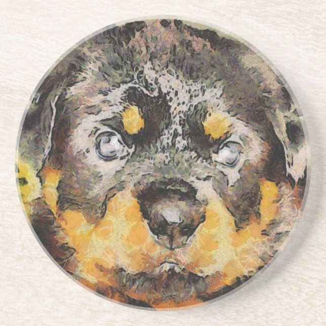 Posavasos Retrato artístico del rotulier pimienta (Frente)