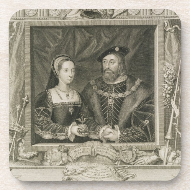 Posavasos Retrato de 1496-1533) reinas de Maria (de Francia, (Frente)