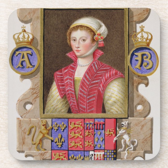 Posavasos Retrato de 1507-36) 2das reinas de Ana Bolena (de (Frente)