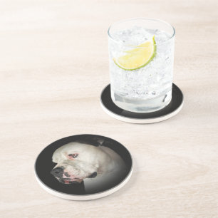 Posavasos retrato de American Bull Dog