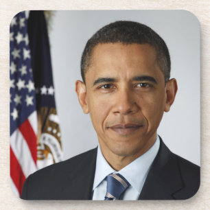 Posavasos Retrato de Barack Obama en la Casa Blanca