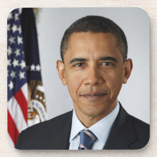 Posavasos Retrato de Barack Obama en la Casa Blanca