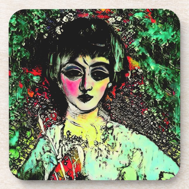 Posavasos Retrato de Belleza Gótica (Frente)