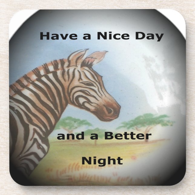 Posavasos Retrato de cebra, Amboseli: el espíritu de la saba (Frente)