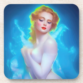 Posavasos Retrato de diosa etérea - Fantasía surrealista