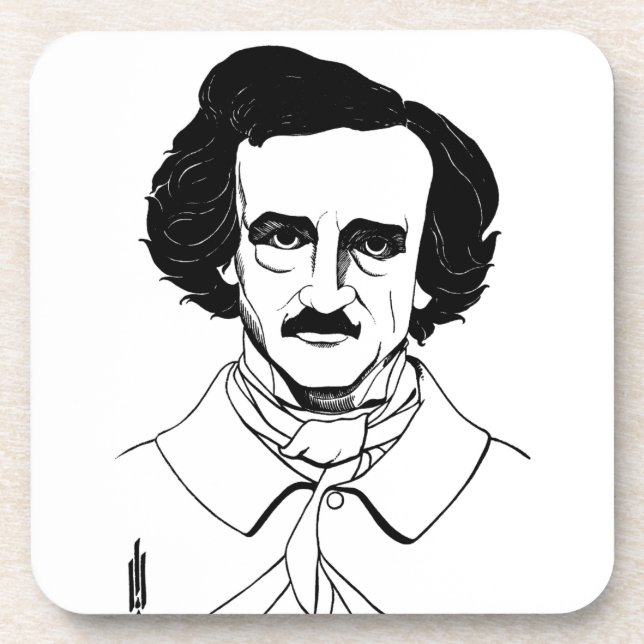 Posavasos Retrato de Edgar Allan Poe (Frente)