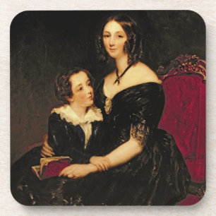 Posavasos Retrato de Eliza Boardman y su hijo, Roberto, 18