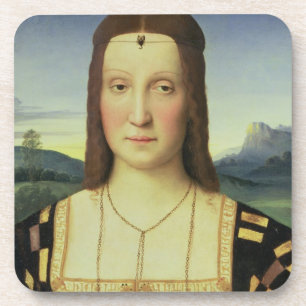 Posavasos Retrato de Elizabeth Gonzaga, c.1504 (aceite en el