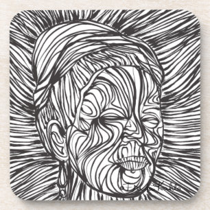 Posavasos Retrato de Frida Kahlo Lines