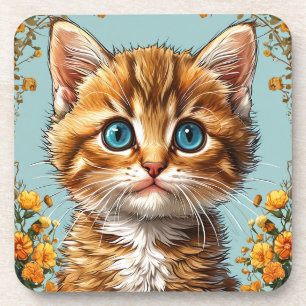 Posavasos Retrato de gatito adorable