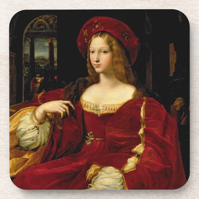 Posavasos Retrato de Jeanne de la esposa de Aragón (Frente)