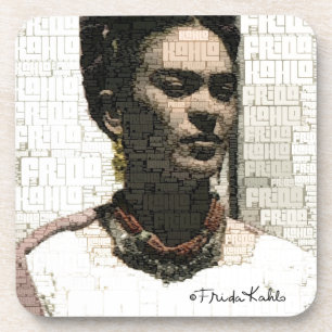 Posavasos Retrato de la materia textil de Frida Kahlo