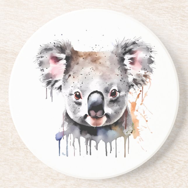 Posavasos Retrato de oso de Koala (Frente)